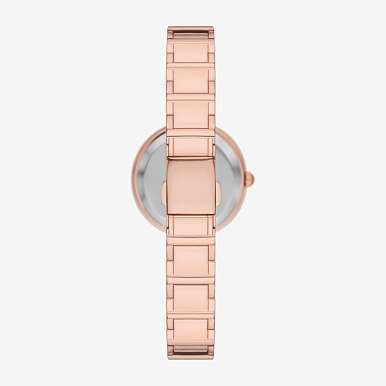 Geneva Womens Crystal Accent Rose Goldtone Bracelet Watch Fmdjm249