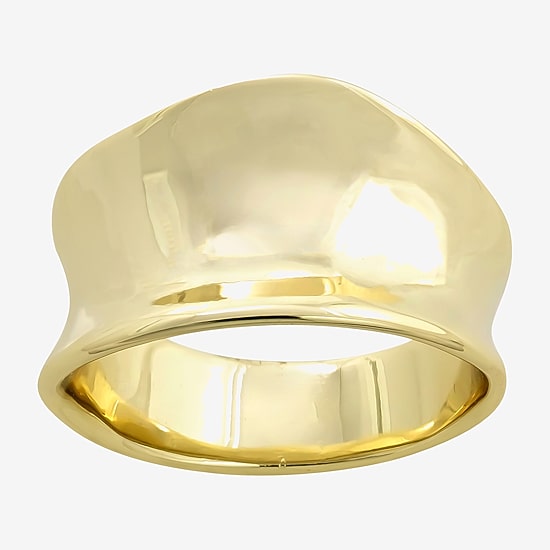 Sparkle Allure Womens 6MM 14K Gold Over Brass Band
