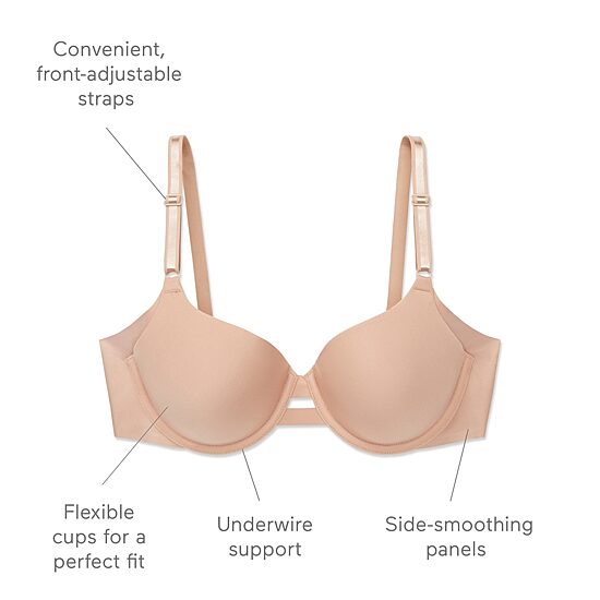 Warners® No Side Effects® Underarm-Smoothing Comfort Underwire Lightly Lined T-Shirt Bra 1356