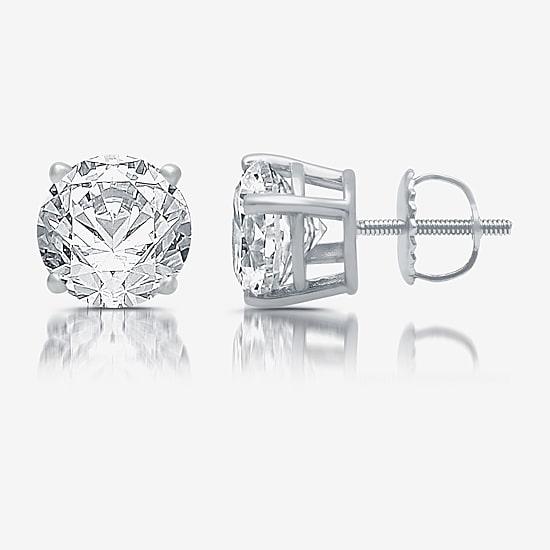 Ever Star (G / VS2) 2 CT. T.W. Lab Grown White Diamond 14K Gold 6.3mm Round Stud Earrings