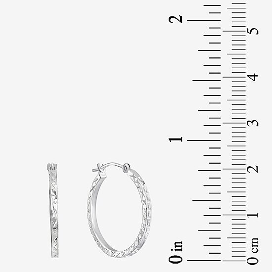 14K Gold Square-Cut Hoop Earrings