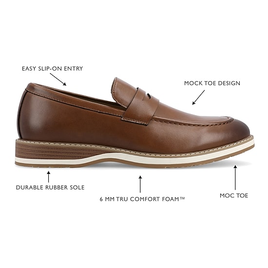 Vance Co Kahlil Mens Moc Closed Toe Loafers