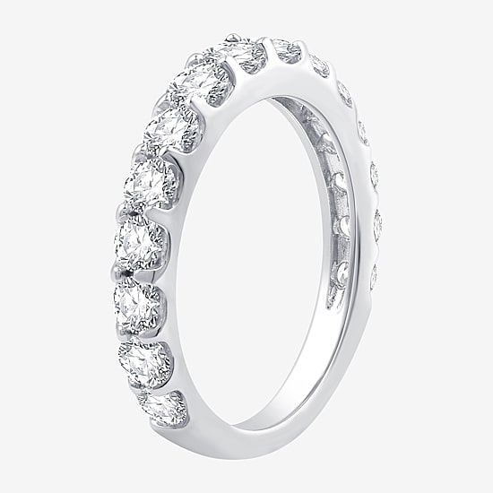 (G / Si1-Si2) Womens 1 1/2 CT. T.W. Lab Grown White Diamond 10K Gold Wedding Band