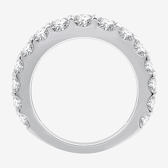 (G / Si1-Si2) Womens 2 CT. T.W. Lab Grown White Diamond 10K Gold Wedding Band