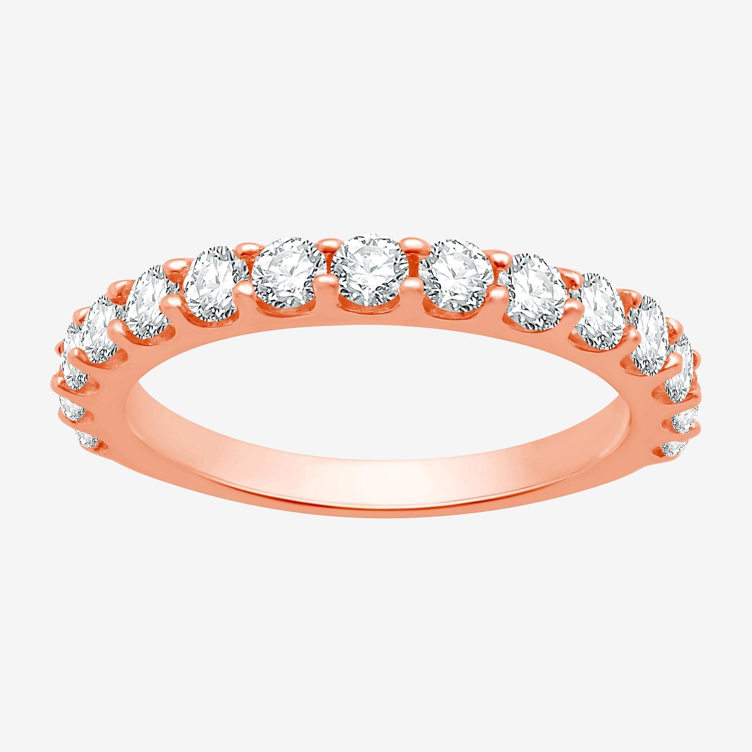 1 CT.T.W. Lab-Grown Diamond Wedding Band 10K or 14K Gold