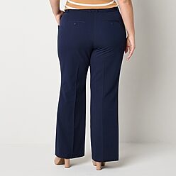 jcpenney women's dress pants Plus Size Womens Suits Wide Leg Jcpenney Plus Capri Dress Pants Straight Leg2nd Piece Pockets Wear To Work Trousers Pants