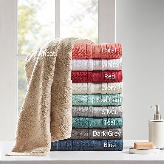 Madison Park Essentials Remy Cotton Super Soft Solid 6-pc. Quick Dry Solid Bath Towel Set