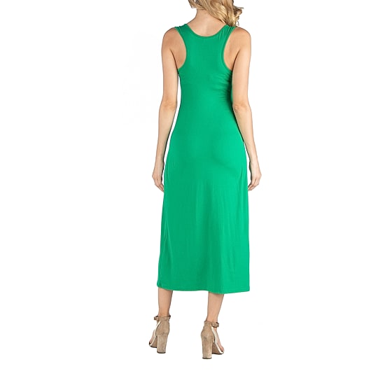 24/7 Comfort Apparel Racerback Scoop Neck Maxi Dress