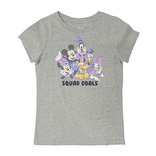 Disney Collection Little & Big Kid Girls Crew Neck Short Sleeve Regular Fit Mickey and Friends Graphic T-Shirt