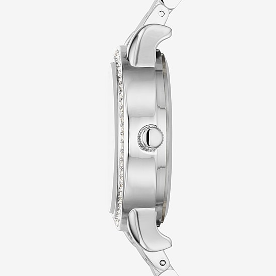 Ladies Sets Womens Crystal Accent Silver Tone 5-pc. Watch Boxed Set Fmdjset336