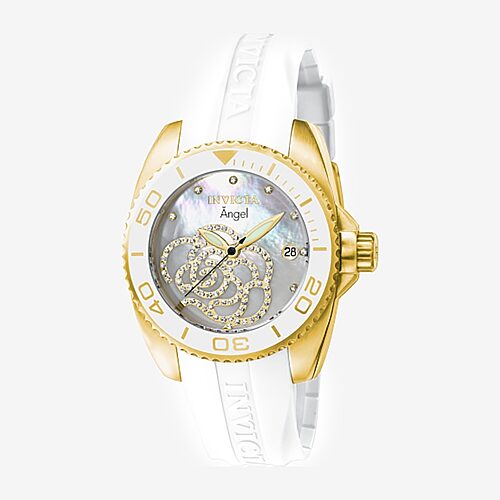Invicta Womens White Strap Watch 0488 In No Color