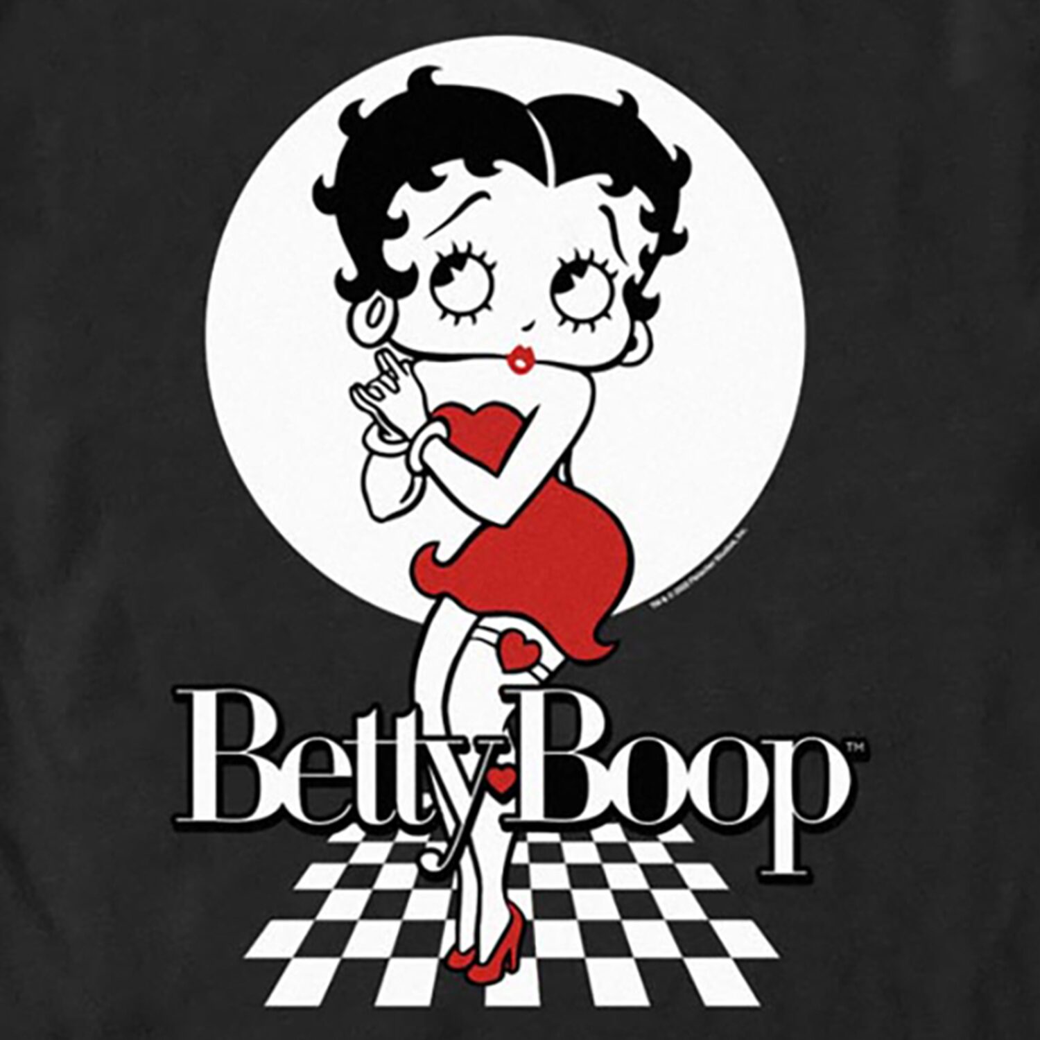 Mens Crew Neck Short Sleeve Regular Fit Betty Boop Graphic T-Shirt