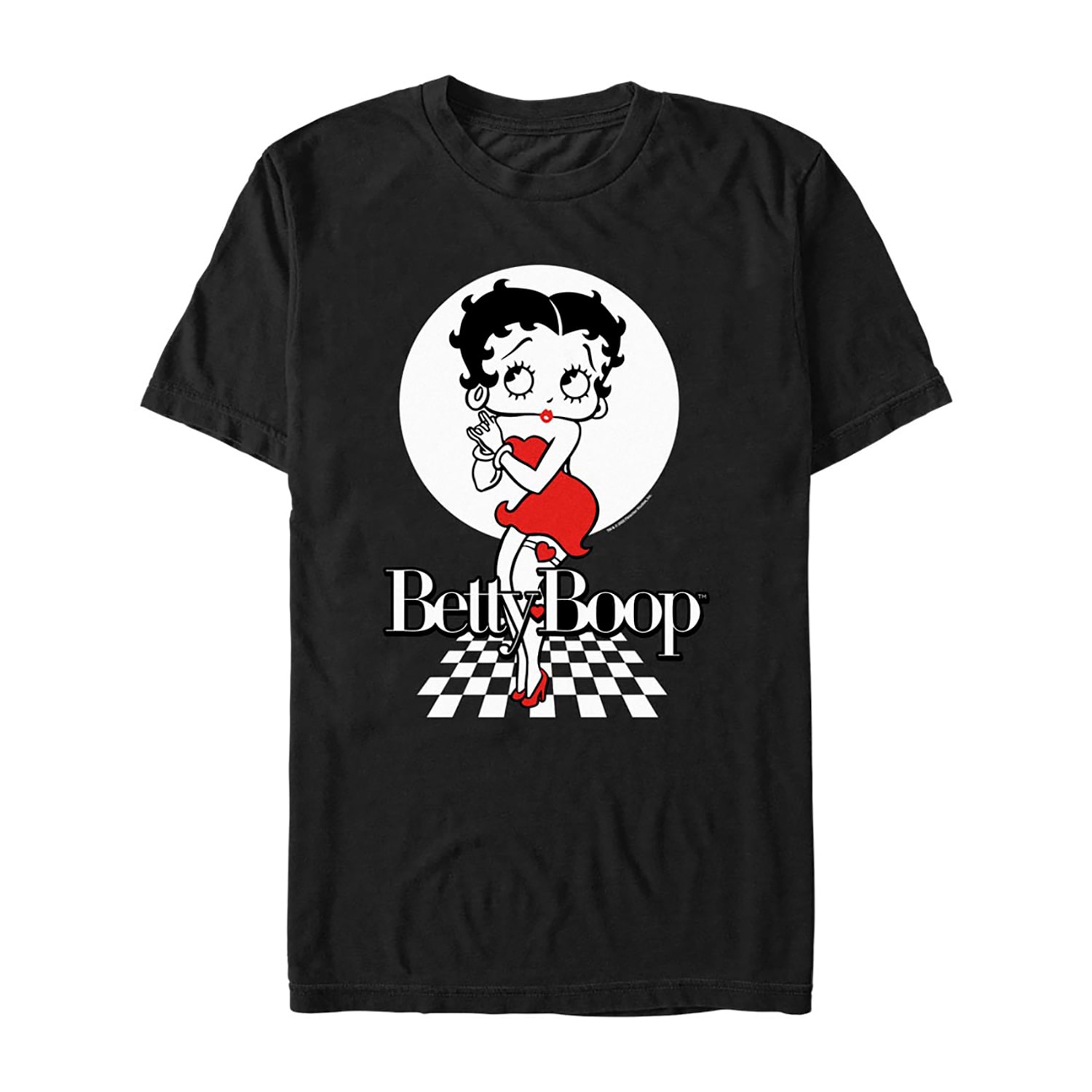 Mens Crew Neck Short Sleeve Regular Fit Betty Boop Graphic T-Shirt
