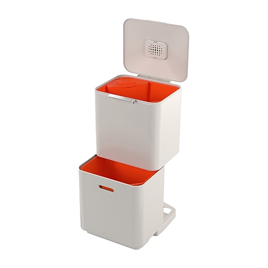 Joseph Joseph  Totem Max 60-Litre - Stone Waste And Recycling Bins Trash Can