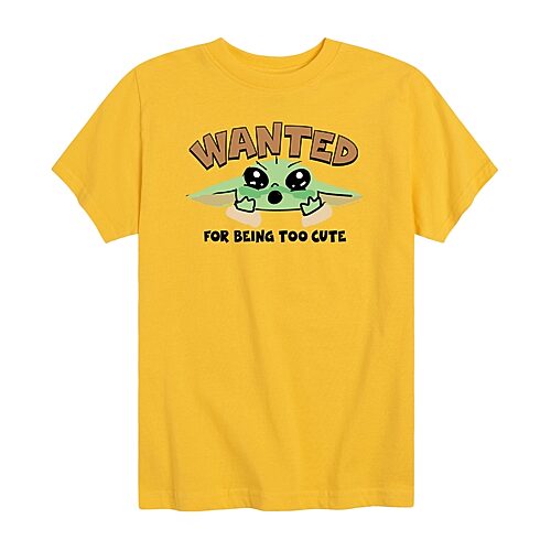 Disney Collection Toddler Boys Crew Neck Short Sleeve Regular Fit Baby Yoda Star Wars Graphic T-Shirt, 4t, Yellow