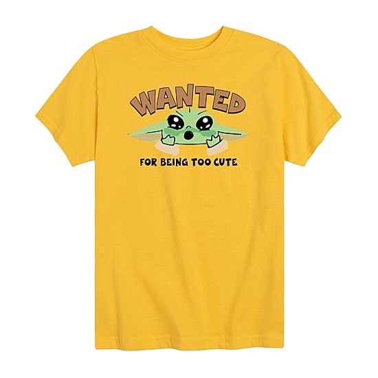 Disney Collection Toddler Boys Crew Neck Short Sleeve Regular Fit Baby Yoda Star Wars Graphic T-Shirt