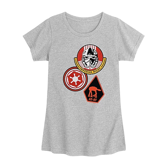Disney Collection Little & Big Kid Girls Crew Neck Short Sleeve Regular Fit Star Wars Graphic T-Shirt
