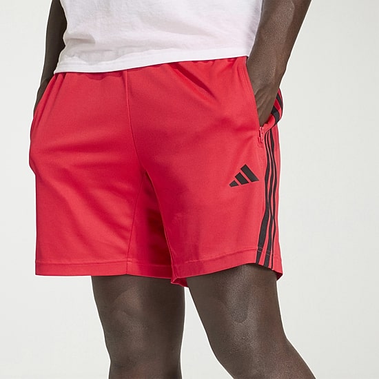 adidas Essential 3 Stripe Mens 7" Workout Shorts