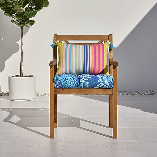 Outdoor Oasis Tropical Print Patio Seat Cushion