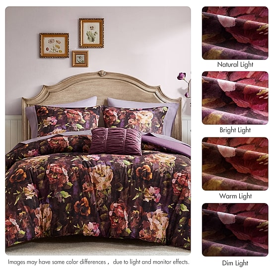 Madison Park Rosalina Velvet 4-pc. Midweight Easy Care Comforter Set