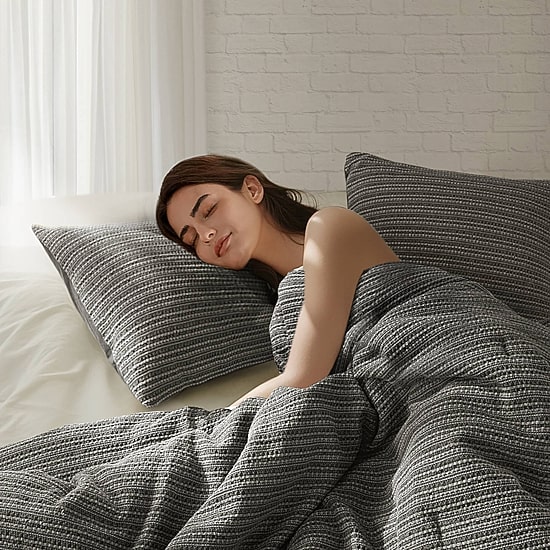 Woolrich Lyon Waffle Washed 3-pc. Easy Care Duvet Cover Set