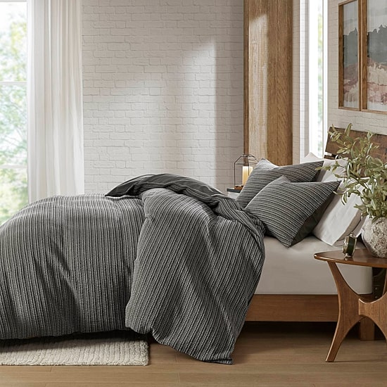 Woolrich Lyon Waffle Washed 3-pc. Easy Care Duvet Cover Set