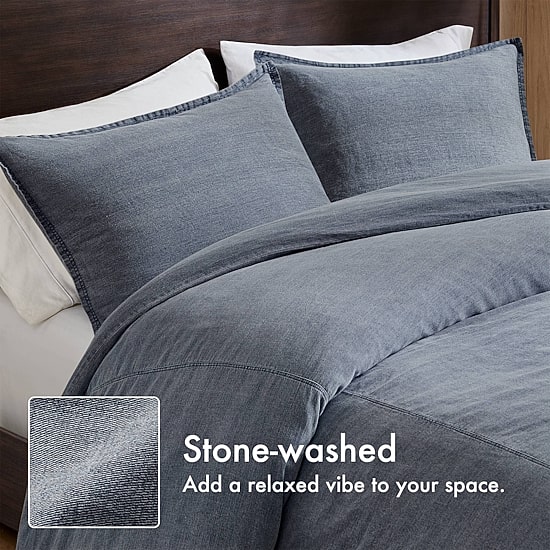 Woolrich Mckenzie Twill Washed 3-pc. Easy Care Duvet Cover Set
