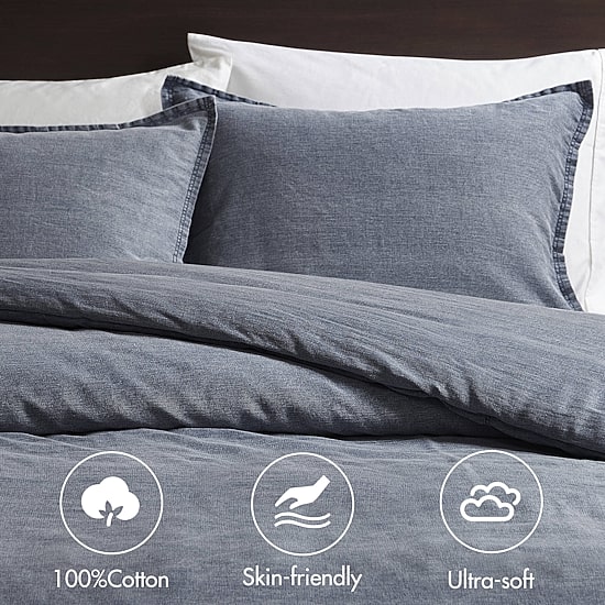 Woolrich Mckenzie Twill Washed 3-pc. Easy Care Duvet Cover Set