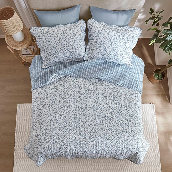 Madison Park Eamon Reversible Print Scalloped Edge 3-pc. Quilt Set