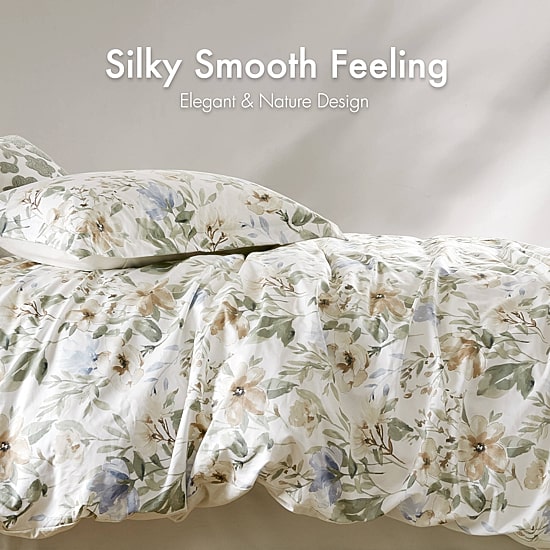 Harbor House Herbal 5-Pc. Cotton Sateen Print 5-pc. Easy Care Duvet Cover Set