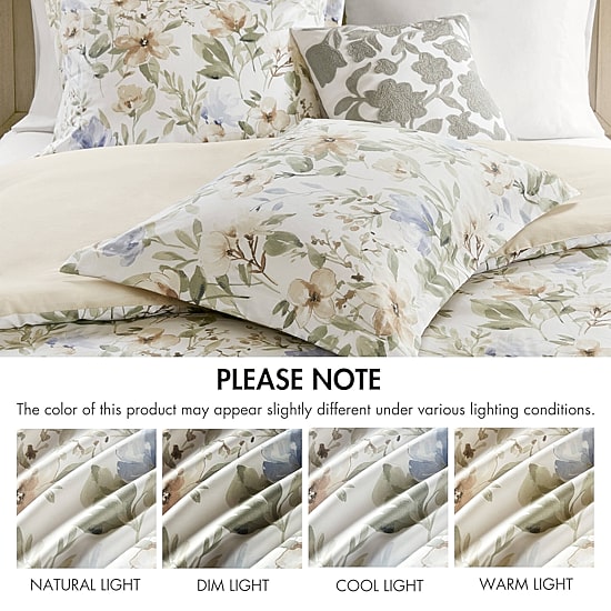 Harbor House Herbal 5-Pc. Cotton Sateen Print 5-pc. Easy Care Duvet Cover Set
