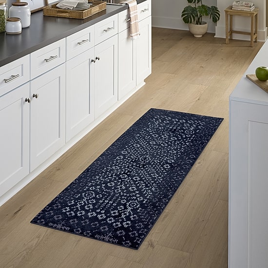 Maples Mono Navy Indoor Rectangular Runner