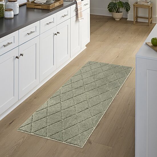 Maples Diamond Gray Indoor Rectangular Runner