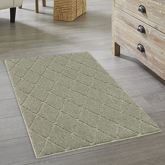 Maples Diamond Gray Indoor Rectangular Accent Rug