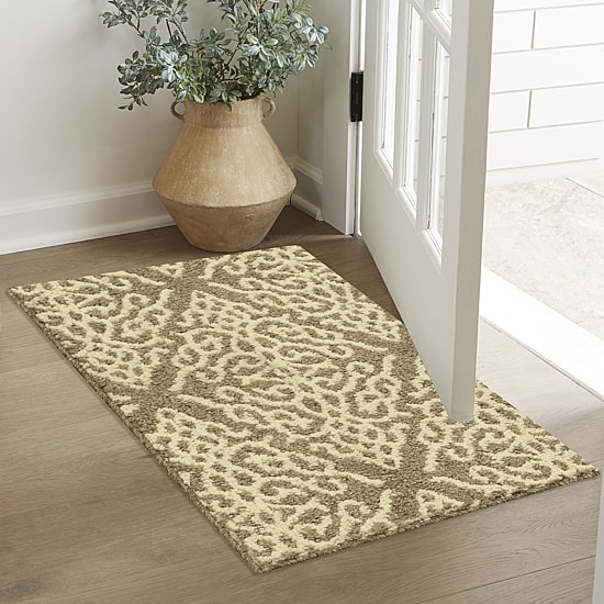 Maples Brown Geo Diamond Indoor Rectangular Accent Rug