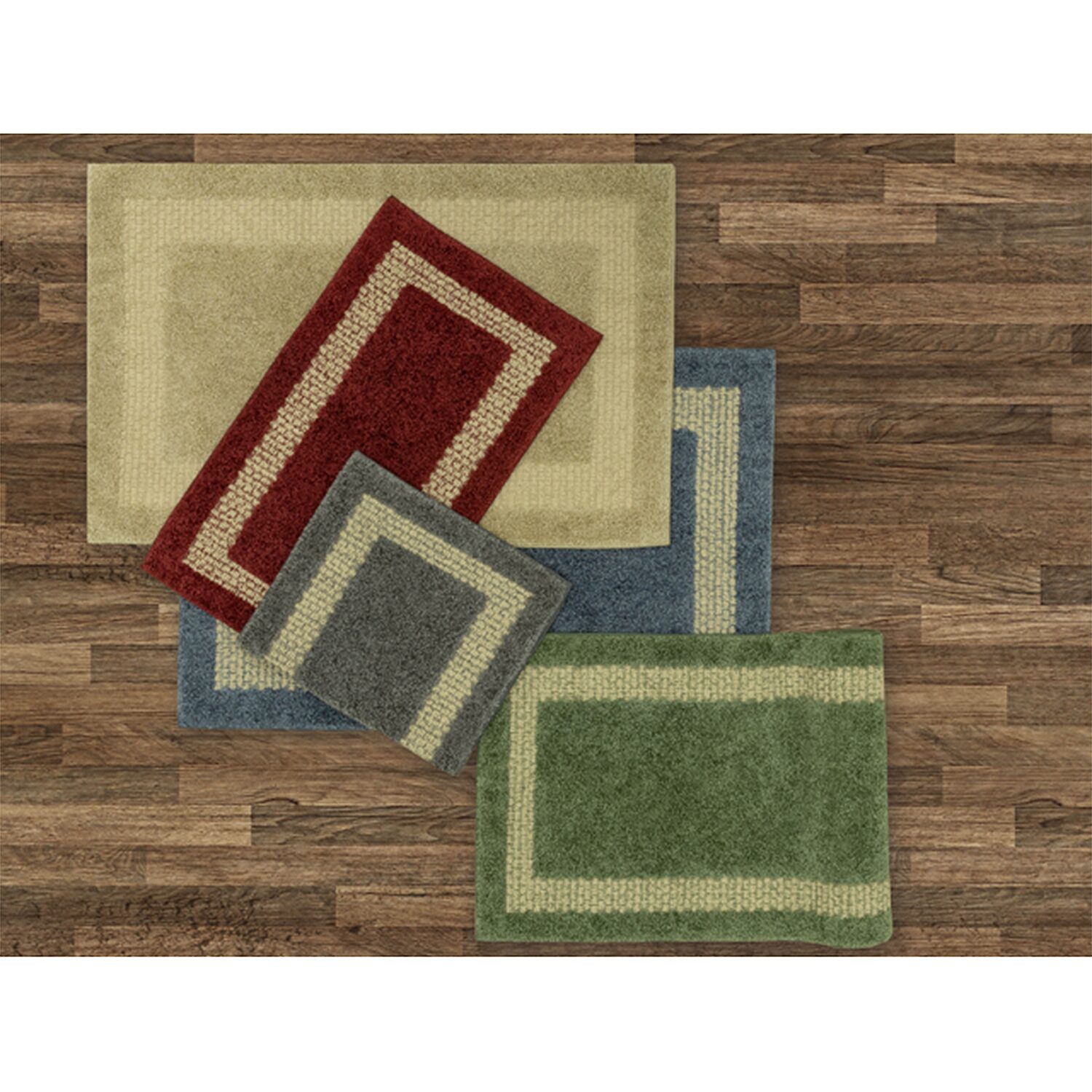 Maples Solid Cut and Loop Indoor Rectangular Accent Rug