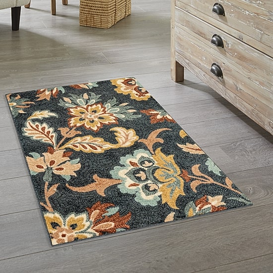 Maples Jacobean Floral Indoor Rectangular Accent Rug
