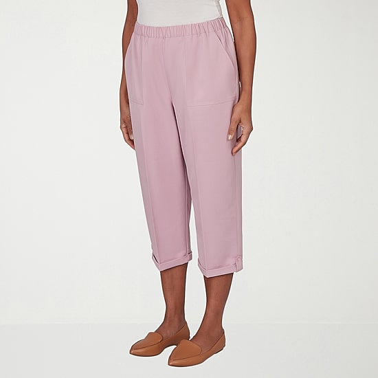 Alfred Dunner Vintage Charm Womens Straight Capri Pant
