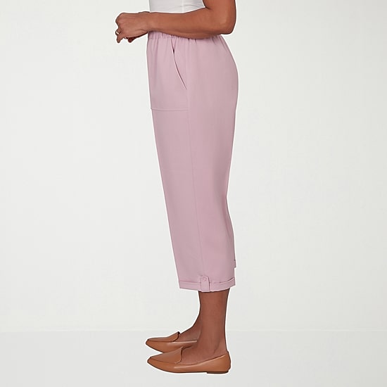 Alfred Dunner Vintage Charm Womens Straight Capri Pant