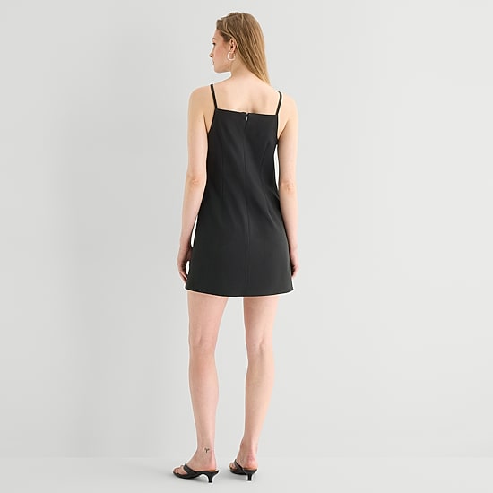 A.N.A Womens Sleeveless Apron Tank Dress