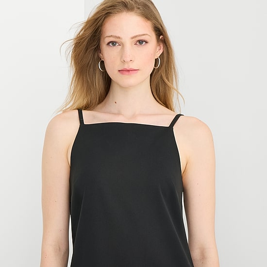 A.N.A Womens Sleeveless Apron Tank Dress