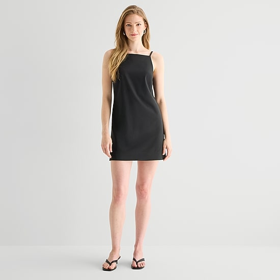 A.N.A Womens Sleeveless Apron Tank Dress