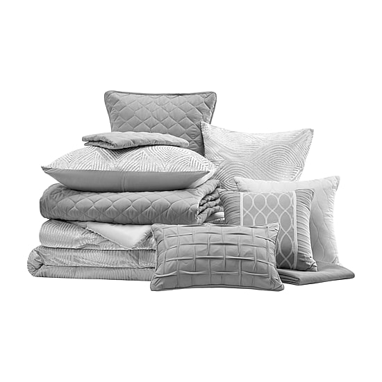 Madison Park Drift Jacquard 10-pc. Comforter & Quilt Set