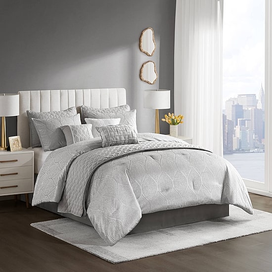 Madison Park Drift Jacquard 10-pc. Comforter & Quilt Set