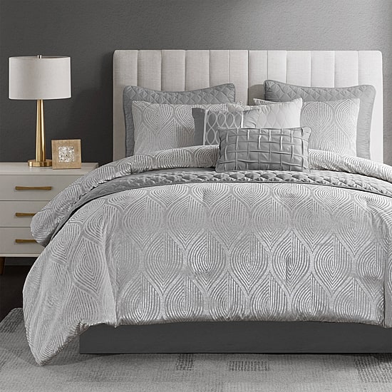 Madison Park Drift Jacquard 10-pc. Comforter & Quilt Set