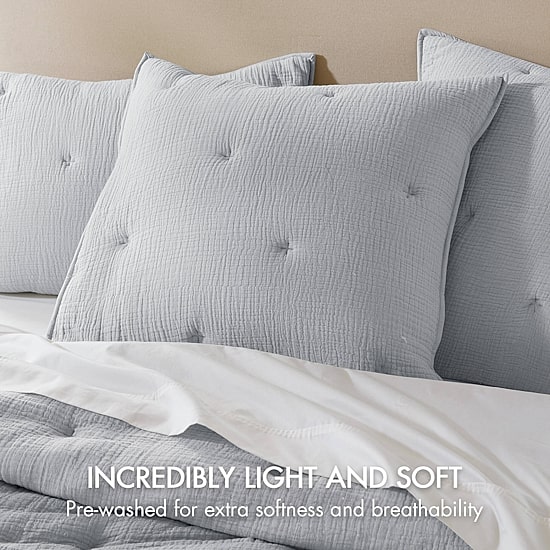 Harbor House Breeze Cotton Gauze Embroidered Euro Sham