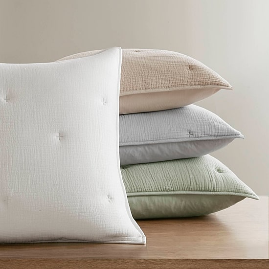 Harbor House Breeze Cotton Gauze  Embroidered 3-pc. Easy Care Quilt Set