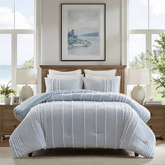 Harbor House Anslee Cotton Yarn Dyed 3-pc. Midweight Comforter Set
