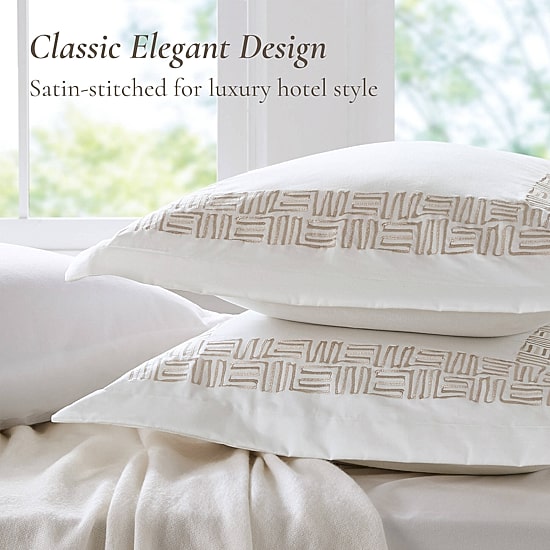 Harbor House Nile Cotton Sateen With Embroidery 3-pc. Embroidered Duvet Cover Set