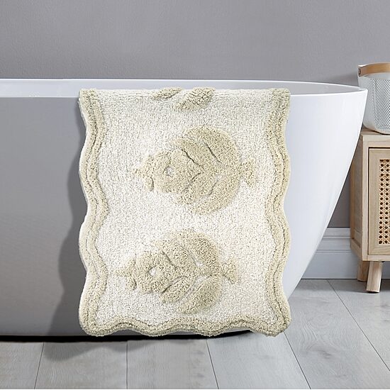 IZOD Henley Tufted With Non-Slip Latex Back Bath Rug